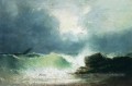 vague de la côte de la mer 1880 Romantique Ivan Aivazovsky russe